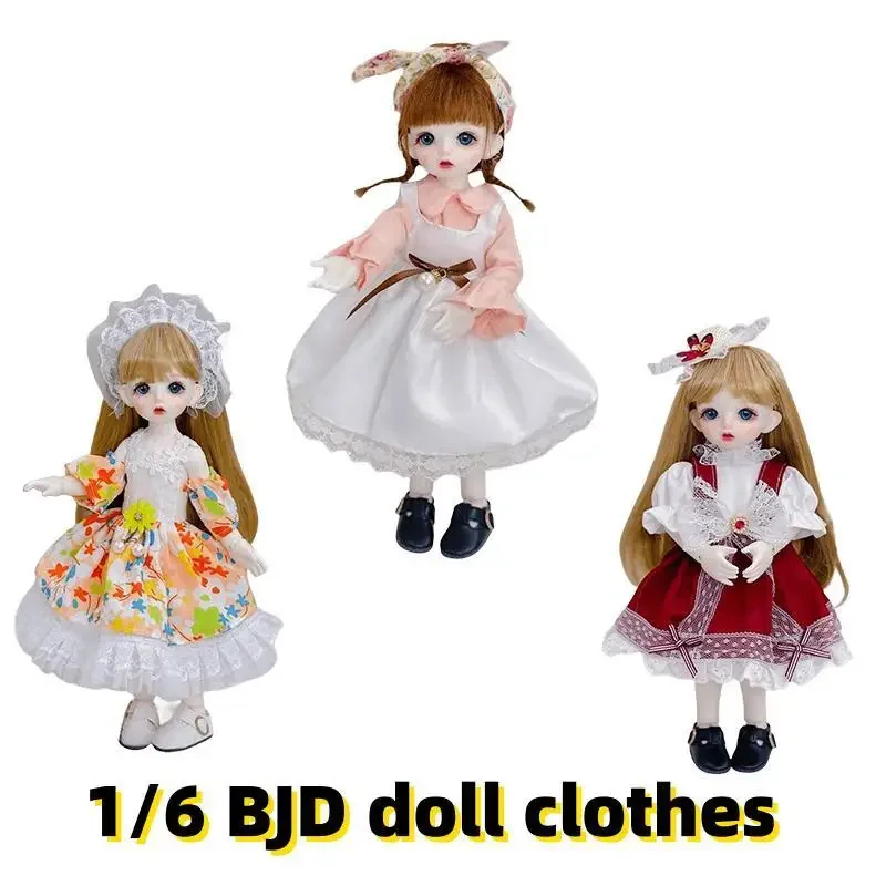 1/6 Кукольная одежда BJD, комплект модного платья принцессы для куклы 30 см, аксессуары для кукол, игрушки для детей и девочек, подарки