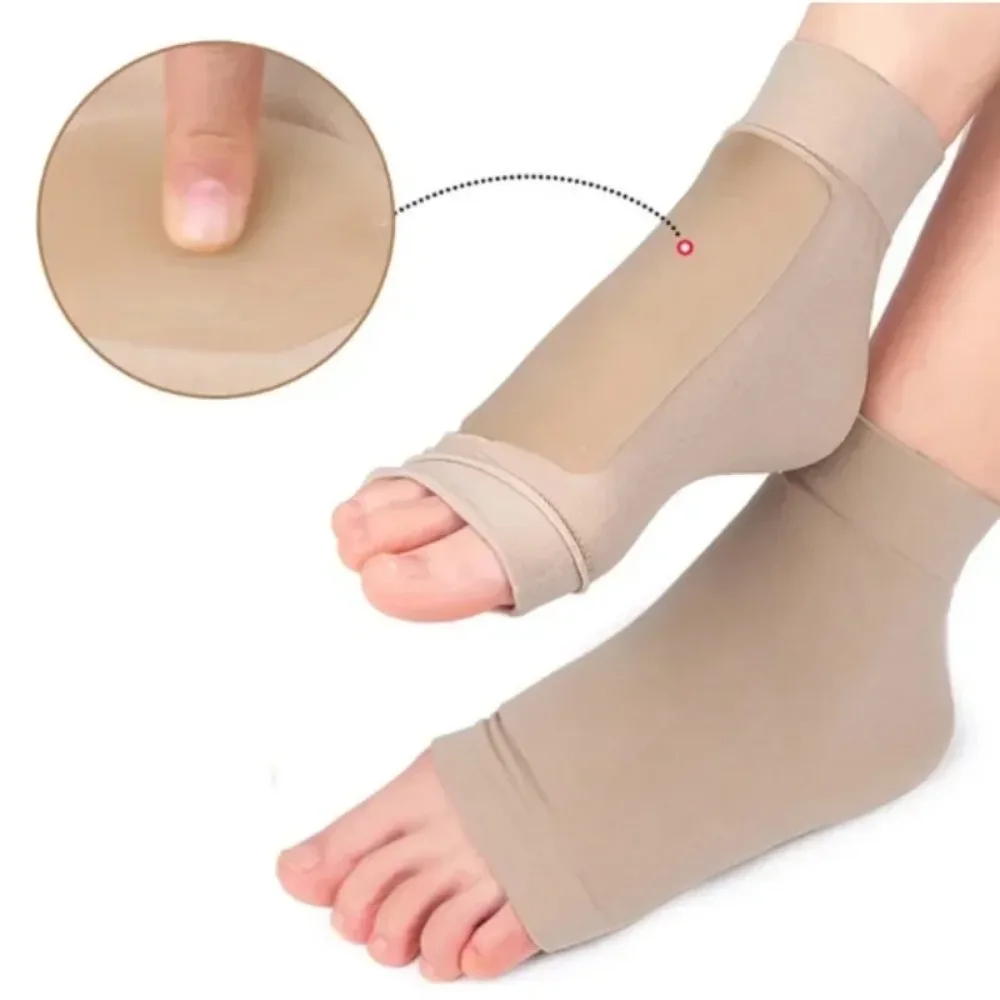 1 пара носков для защиты пятки, носки с трещинами, защищающие лодыжку, спортивные носки, носки для бега, Ортопедический супинатор, средство для ухода за пяткой и ногами
