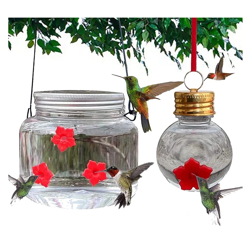 1 упаковка кормушки для птиц из каменной банки с отверстиями для подачи цветов для украшения сада во дворе на открытом воздухе
