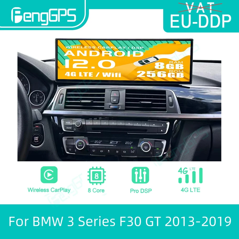 14,5-Дюймовый Автомобильный Радиоприемник Android 12 Для BMW 3 Серии F30 GT 2013-2019 AC Panel cluster GPS Multimedia Stereo Carplay Player Головное Устройство