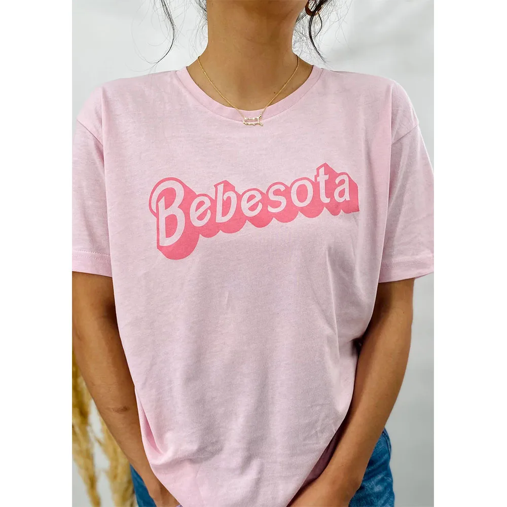 2023 Летние футболки с буквенным принтом Bunny Pink с коротким рукавом, свободные Футболки из чистого хлопка Bad Girl 80-х 90-х, уличные женские рубашки
