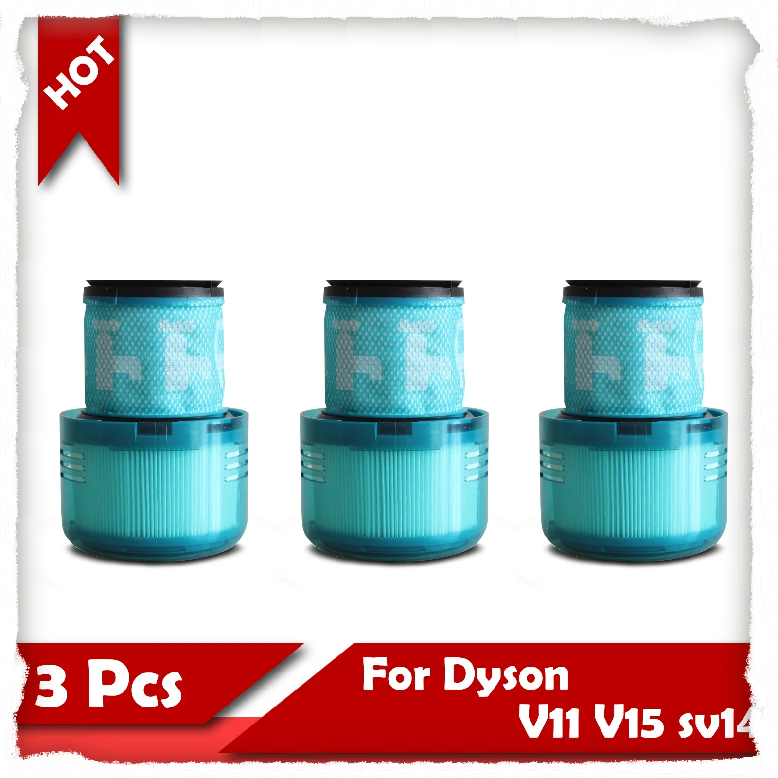 3 шт. для HEPA-фильтра Dyson V11 V15 SV14, совместимого с вакуумными сменными фильтрами Dyson