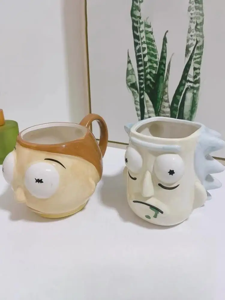 3D Кружка для пожилых и детей С милым мультяшным Риком Керамическая чашка для пожилых Креативные Чашки для кофе, чая, молока, воды, Большая детская кружка Рождественский подарок