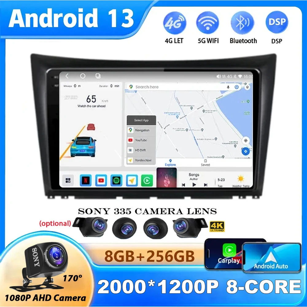 4G WIFI Android 13 Auto Carplay Для Dongfeng S30 H30 Cross 1 2011-2018 Автомобильный Радио Мультимедийный Видеоплеер Навигация Стерео GPS
