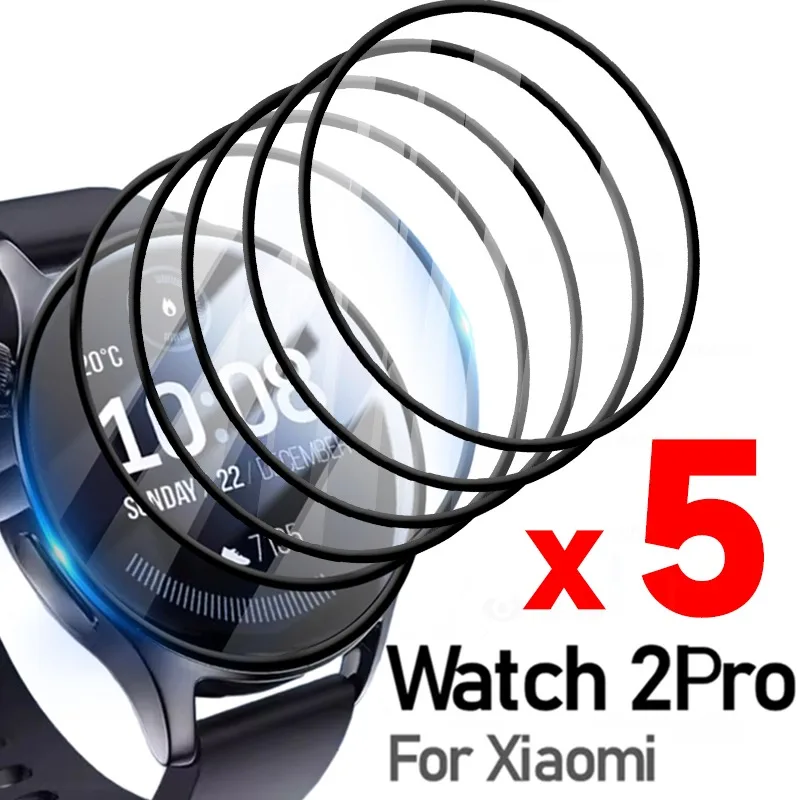 5-1 шт. Защитные пленки для Xiaomi Watch 2 Pro, защитные пленки для смарт-часов HD, водонепроницаемая защита для Mi Watch 2 Pro