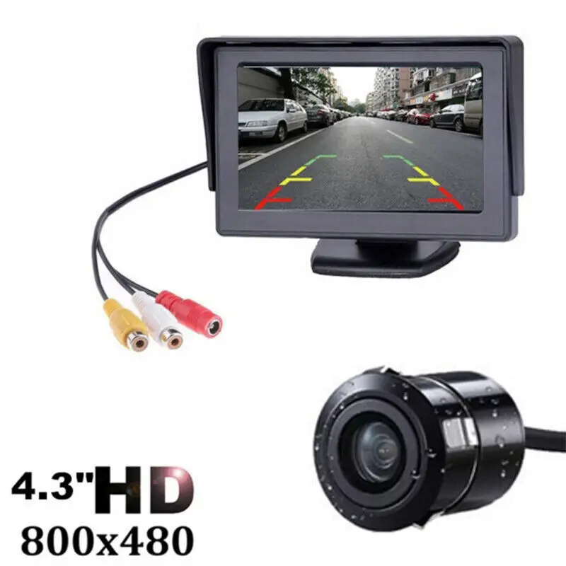 Bileeko 4,3-дюймовый TFT ЖК-монитор HD Резервная парковочная камера ночного видения Прочный