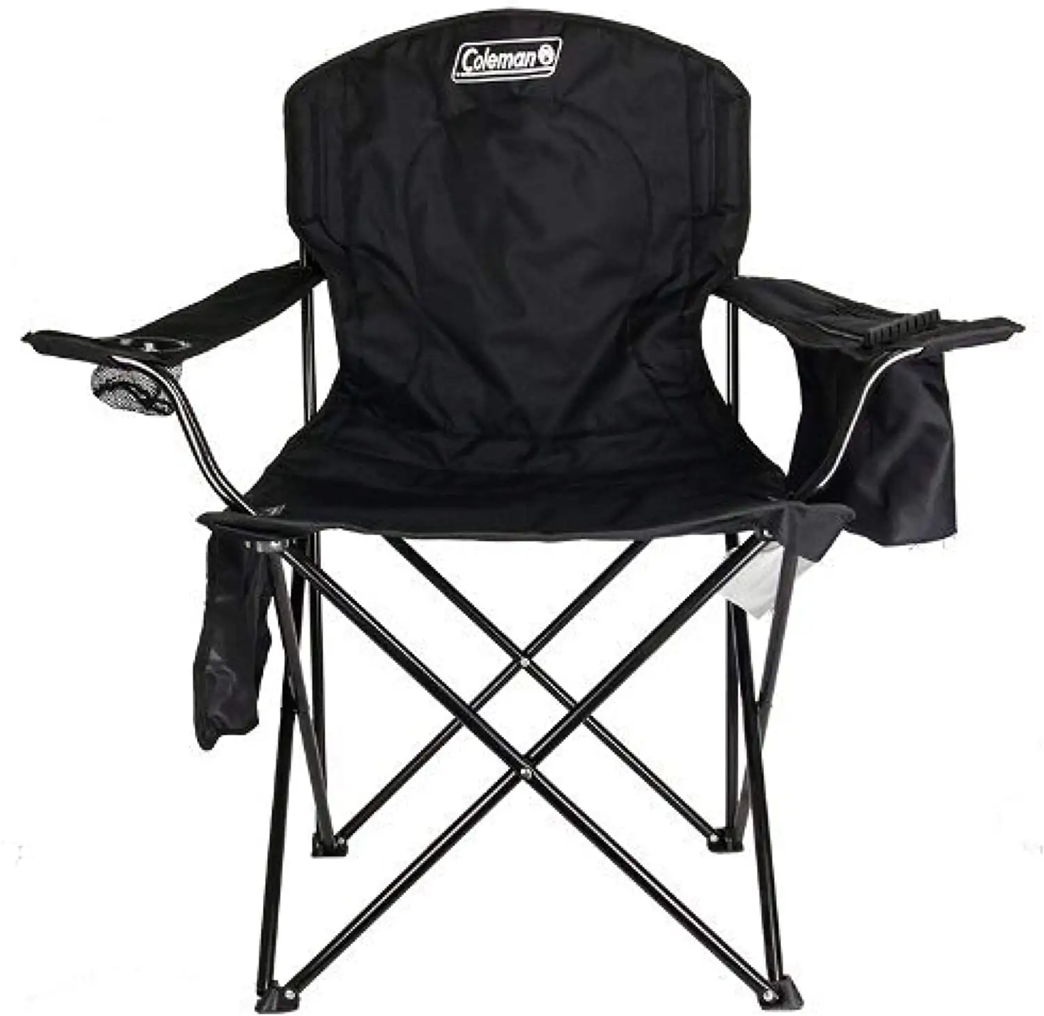 Coleman® Походный стул для взрослых со встроенным кулером на 4 банки, Черный складной стул