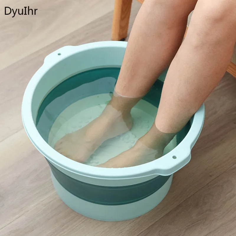 DyuIhr креативное простое складное ведро для ванны для ног с домашним массажем, портативная складная ванна для ног, дорожный умывальник с крючком