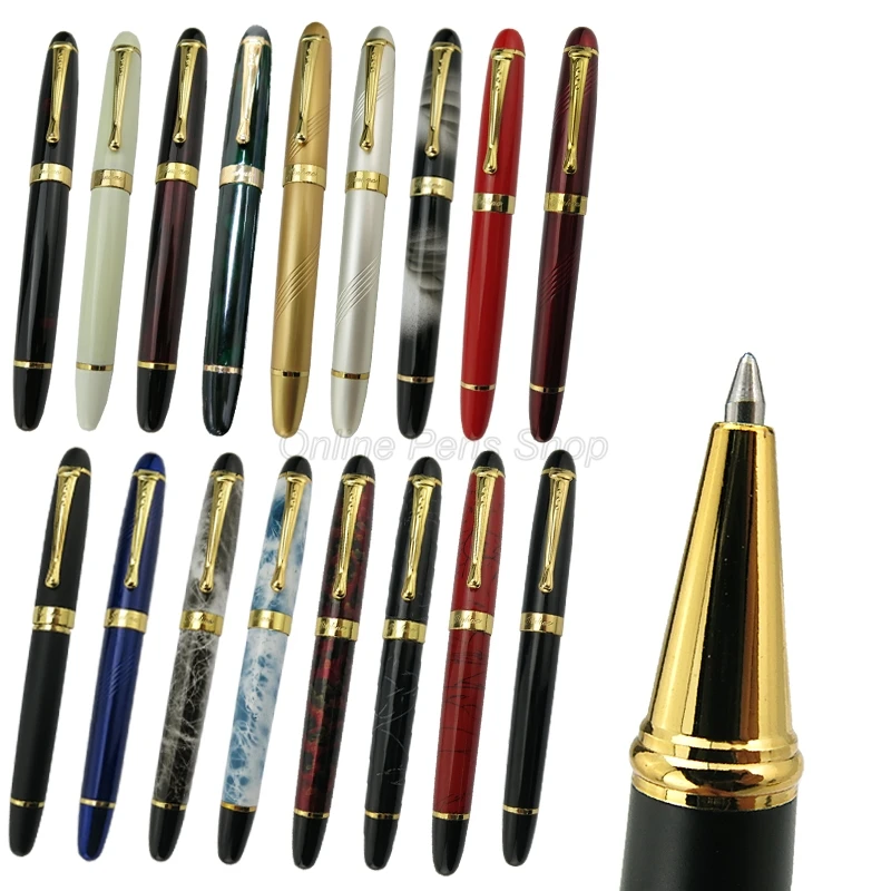 Jinhao X450 Роскошная шариковая ручка с золотым зажимом, цельнометаллическая, многоцветная для офиса, школы и дома, чернильная ручка для письма