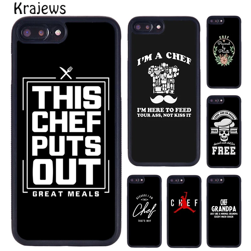 Krajews Кулинария Профессия Кулинария кухня шеф-повар Чехол для телефона iPhone 15 14 6 7 8 plus X XR XS 11 12 13 pro max coque