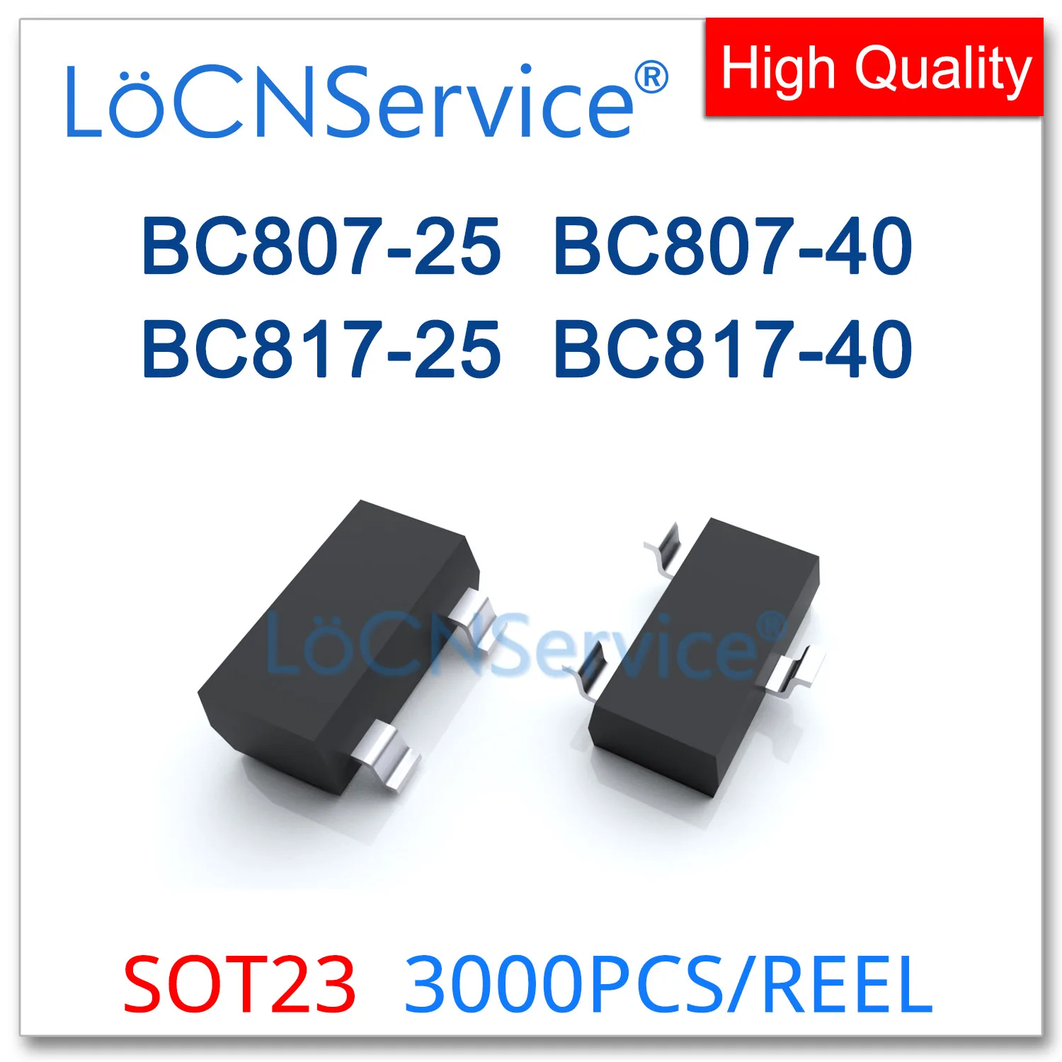 LoCNService 3000 шт. BC807 BC817 SOT23 BC807-25 BC807-40 BC817-25 BC817-40 PNP NPN 45 В 500 мА 0.5A Китайский Высокое качество