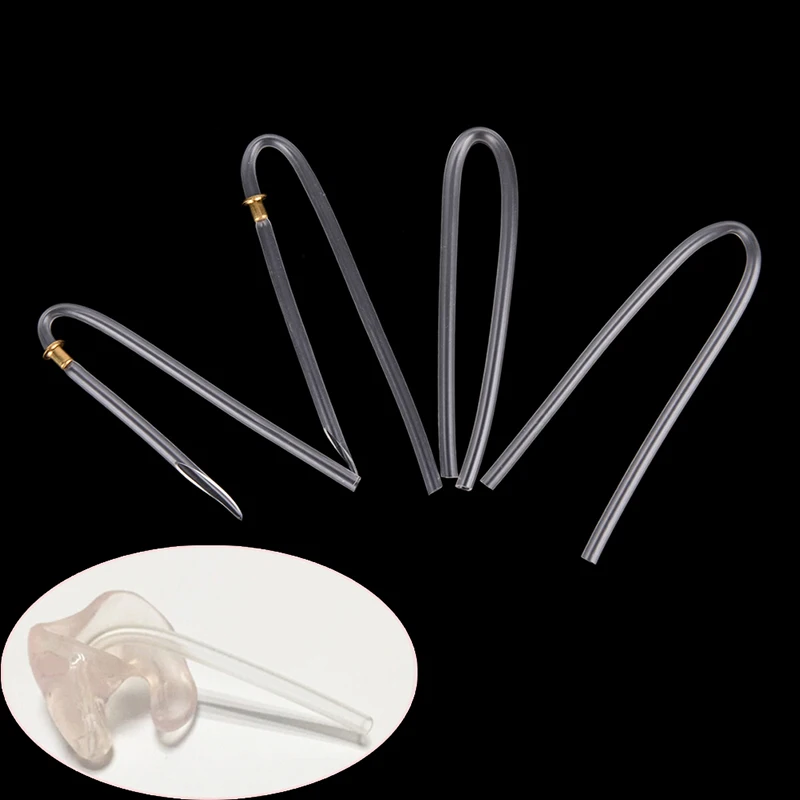 U-образная форма, 1 шт., прозрачные изогнутые трубки из ПВХ для слуховых аппаратов, вкладыши