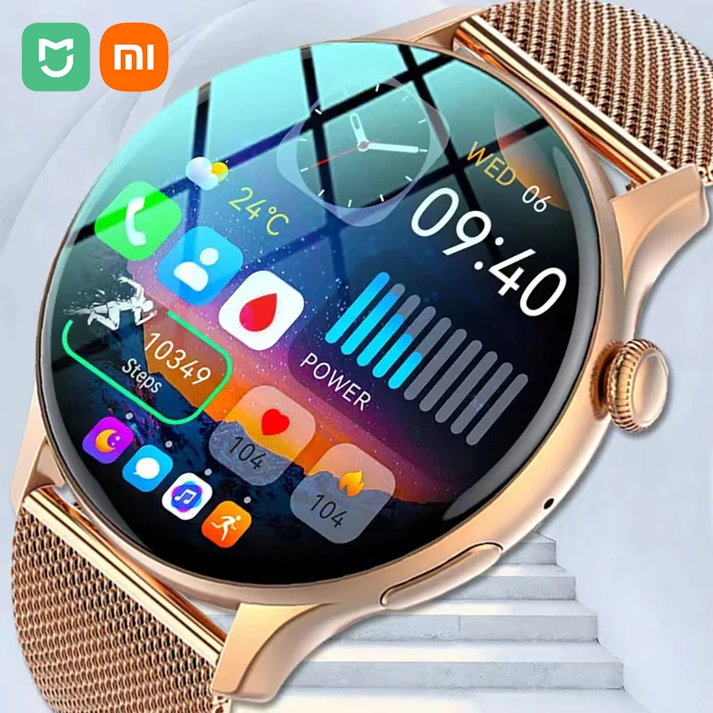 Xiaomi Mijia Новые женские умные часы с Bluetooth-вызовом, всегда отображающие время, частоту сердечных сокращений, спортивный мониторинг здоровья, музыку, смарт-часы GT4