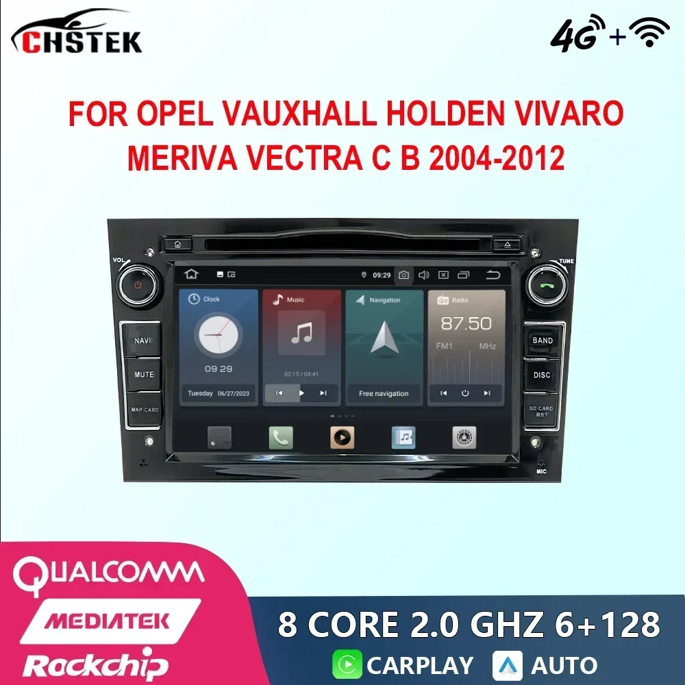 Автомобильное радио CHSTEK Android Для Opel Vauxhall Holden Vivaro Meriva Vectra C B 2004-2012 Qualcomm DVD GPS CarPlay WIFI 4G Авторадио