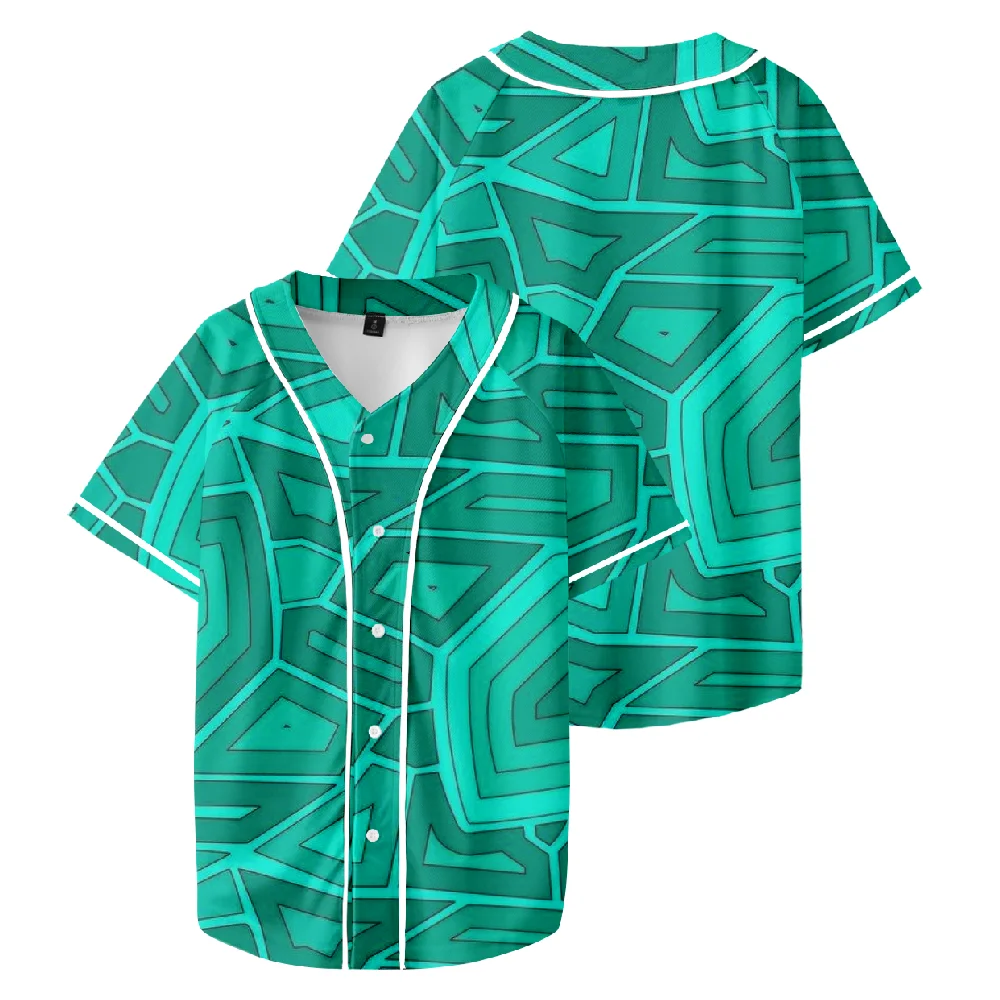 Бейсбольная футболка с рисунком панциря черепахи, 3D принты, футболка унисекс с коротким рукавом, повседневная уличная женская мужская одежда