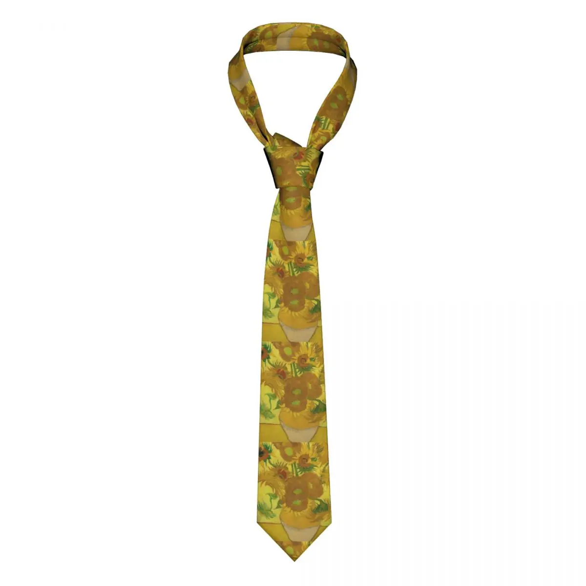Ваза с двенадцатью подсолнухами Галстуки Мужские Шелковые галстуки с изображением Винсента Ван Гога на заказ для офиса
