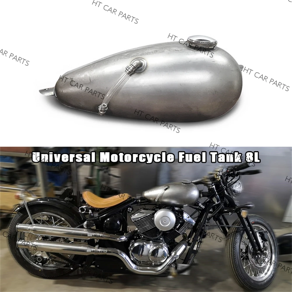 Винтажный топливный бак мотоцикла Газовый Ретро бензобак для всех мотоциклов 8Л Ручной работы газовый топливный бак мотоцикла