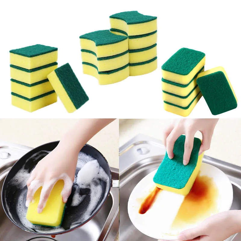 Губка для мытья посуды 5ШТ Посуда для кухни Товары домашнего обихода Гаджеты Аксессуары Принадлежности для дома Чистящая салфетка Nano Clean