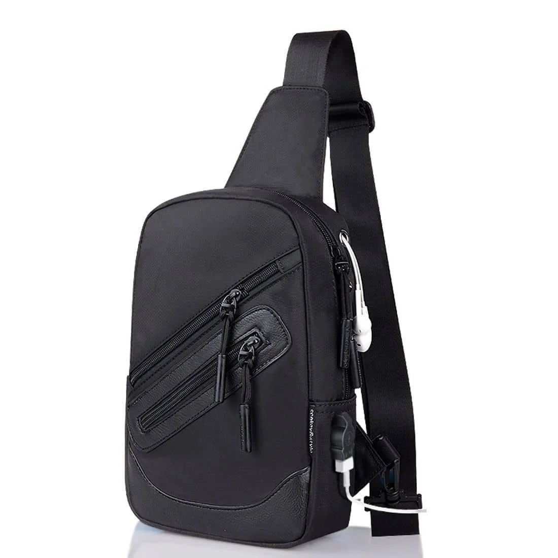 для Infinix Zero 30 (2023) Рюкзак, поясная сумка через плечо, нейлон, совместимый с электронной книгой, планшетом - черный