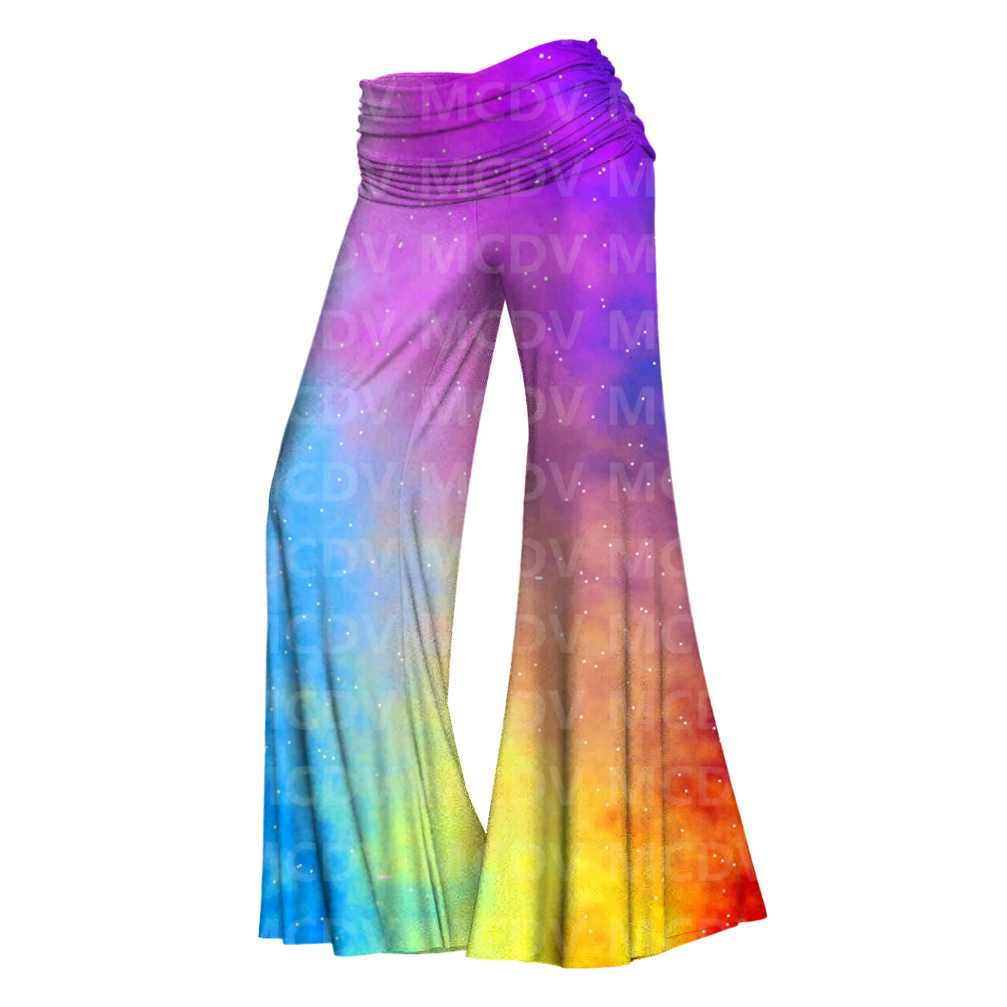 Женские широкие брюки с градиентным 3D принтом, женские повседневные брюки 10 цветов 02
