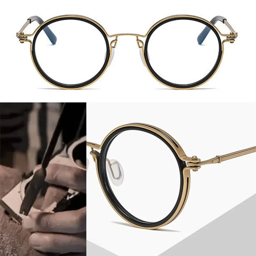 Защита глаз Для мужчин и женщин, прочные офисные компьютерные очки в металлической оправе, круглые очки с защитой от синего света