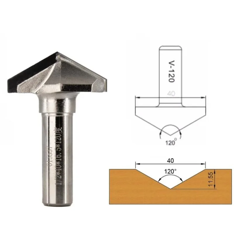Индивидуальный алмазный фрезерный станок PCD с ЧПУ для гравировки по дереву, режущий инструмент PCD с V-образным пазом