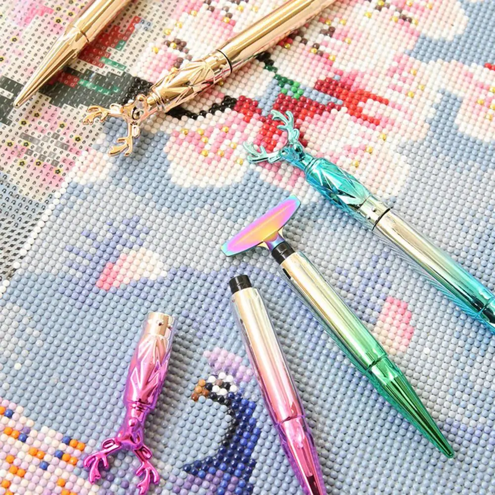 Красочный 1 комплект, Прочная Портативная Алмазная ручка для росписи стразами, удобная в захвате Точечная ручка-дрель, удобное ежедневное использование