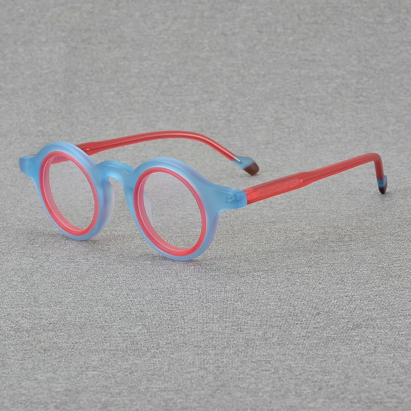 Круглые очки с двойным кругом для мужчин и женщин, модные цветные оправы для оптических очков из ацетата, изготовление рецептурных очков для лечения близорукости