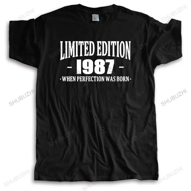 Лимитированная футболка 1987 года выпуска, подарок на 30-летие рождения, забавный мужской подарок, летняя футболка большого размера, прямая поставка