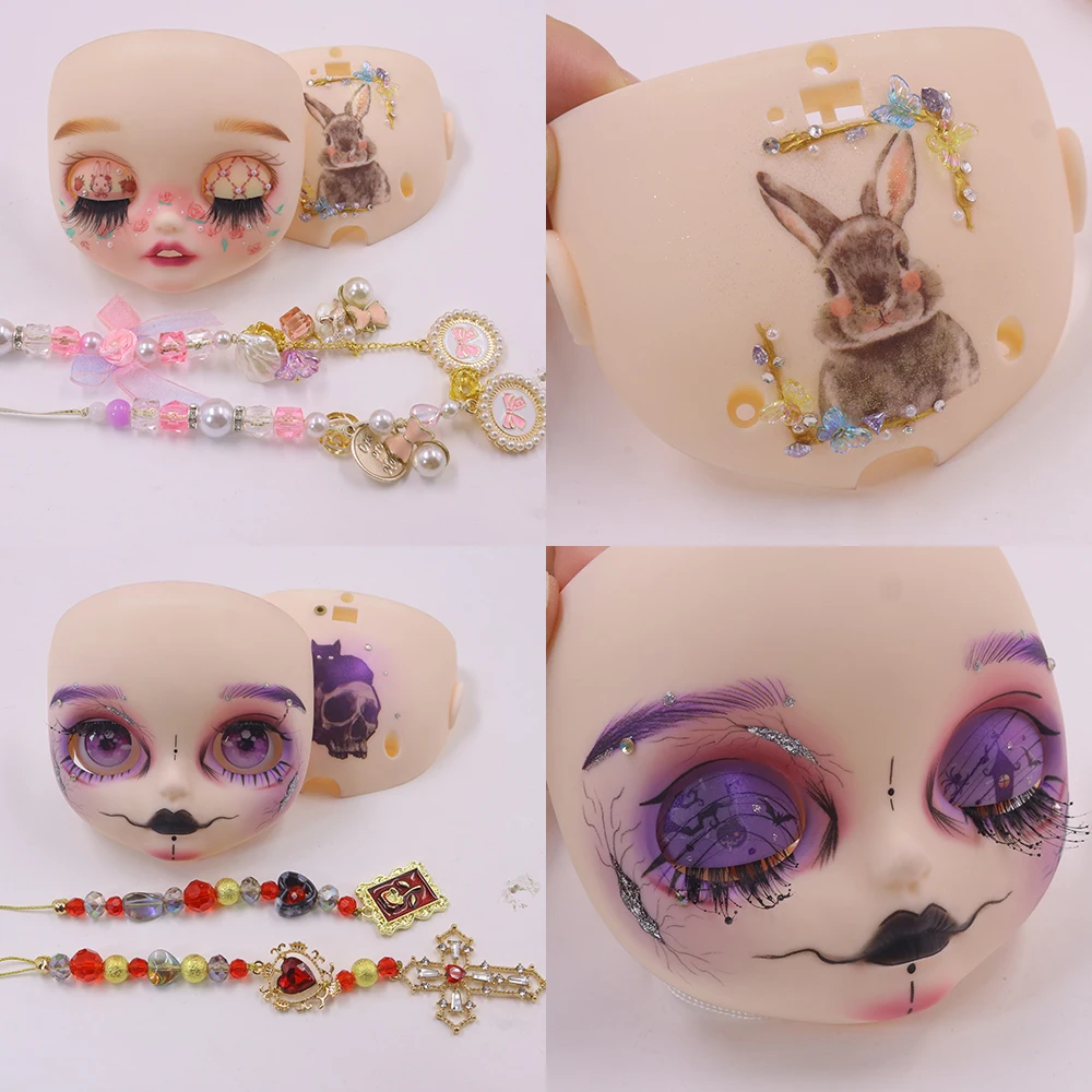 Матовое личико куклы ICY DBS Blyth с ручной росписью для макияжа Задняя панель и винты diy Gifts toy sd