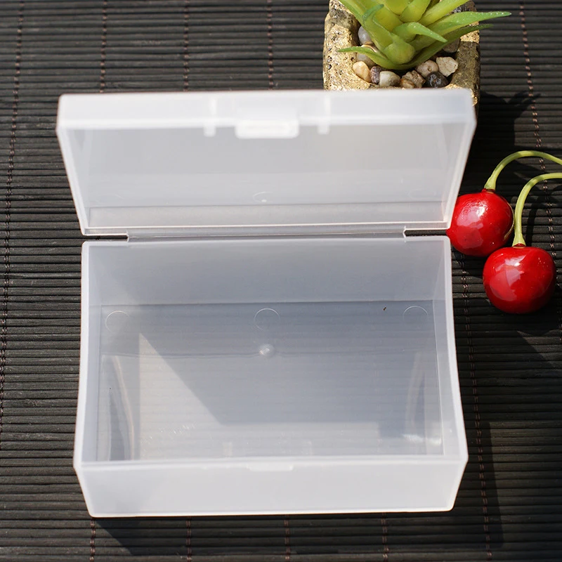 Мини-Пластиковая Коробка Прямоугольная Коробка Полупрозрачная Коробка Упаковочная Коробка Ящик Для хранения Пылезащитный Прочный Футляр для хранения ювелирных изделий Контейнер