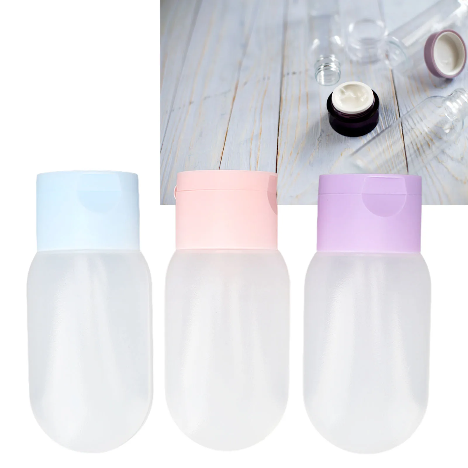 Мягкие дорожные бутылочки, защищенные от протечек, Многоразового использования, Портативный Сжимаемый контейнер для туалетных принадлежностей, косметики для шампуня, лосьона, 3 шт.