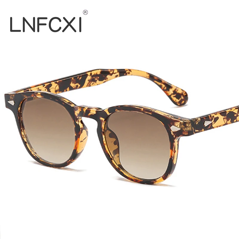 Овальные Брендовые дизайнерские солнцезащитные очки LNFCXI, мужские прозрачные оправы, Качественные Леопардовые модные Прямоугольные солнцезащитные очки, Женские Винтажные очки