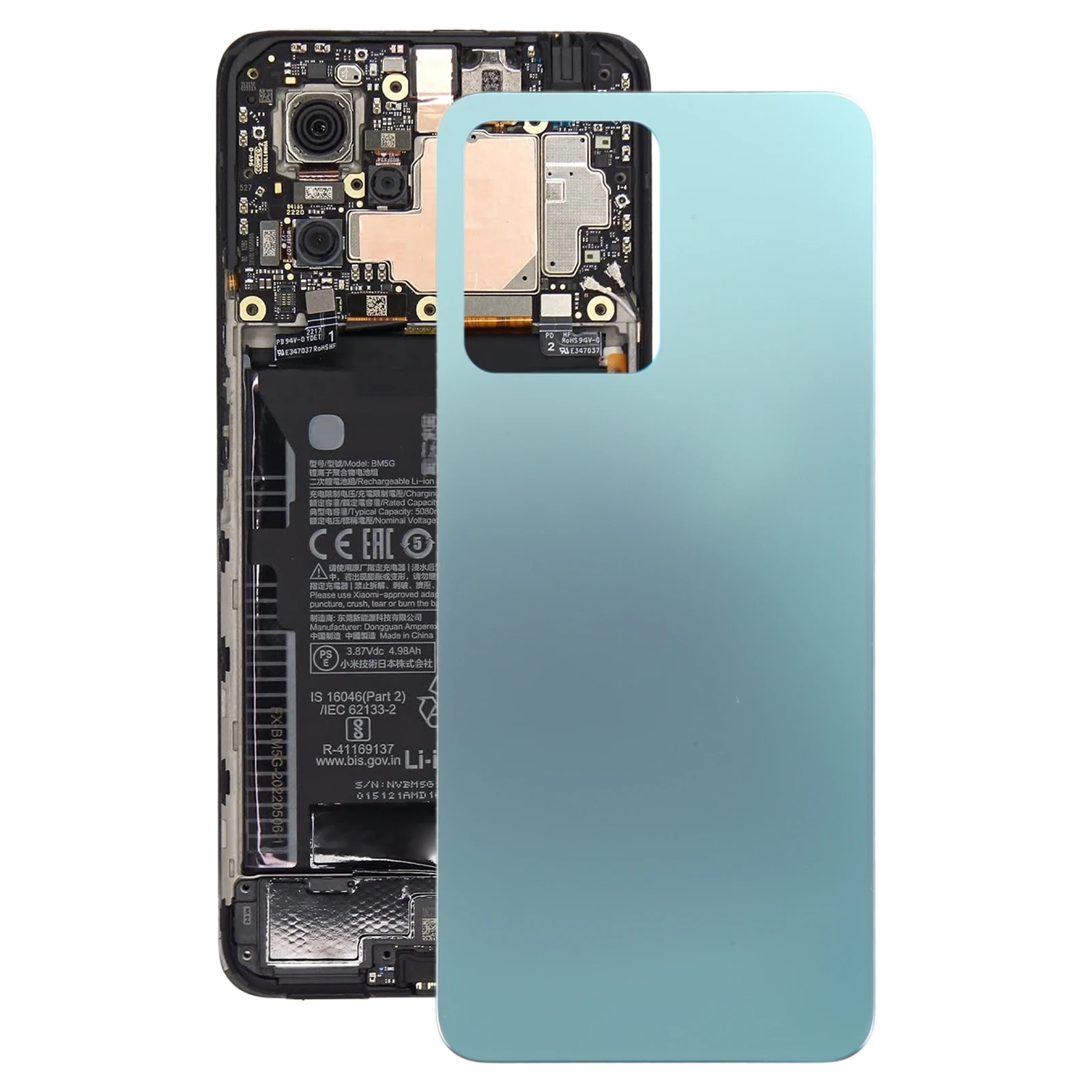 Оригинальная задняя крышка аккумулятора для Xiaomi Redmi Note 12 4G