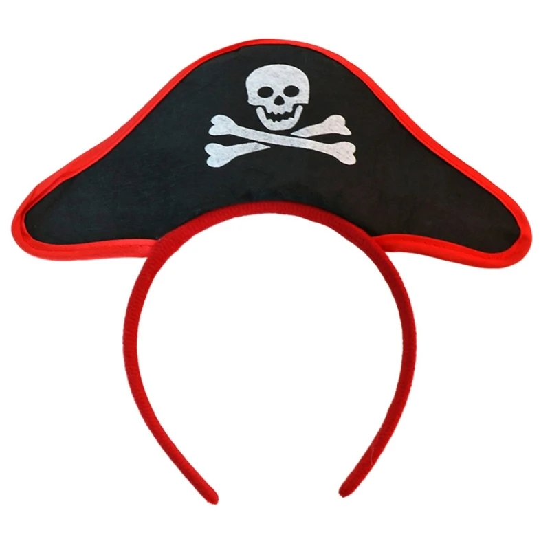 Пиратская шляпа на голову, обруч для волос на Хэллоуин, Повязка для волос, Пиратский головной убор для косплея