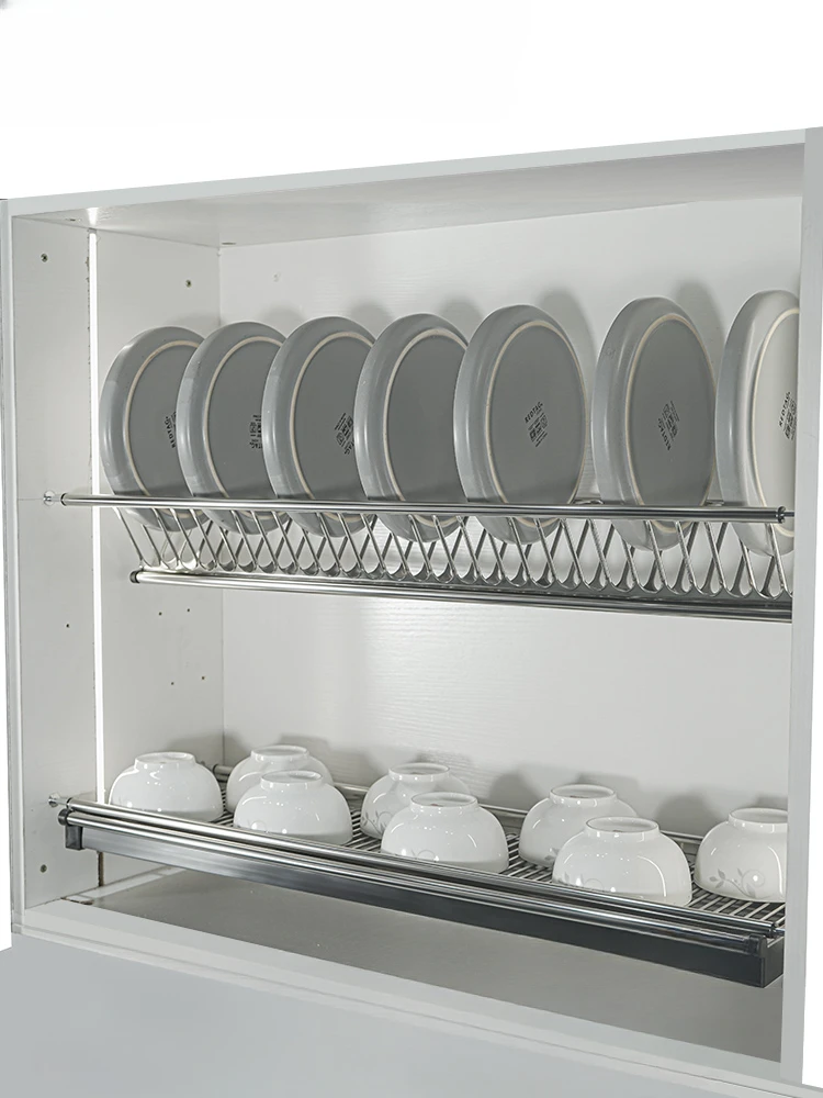 Подвесная подставка для посуды, Двухслойная подставка для слива посуды, Перфорированная корзина, вешалка для хранения на стойке