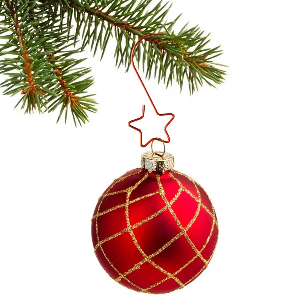 Рождественский крючок для венка Рождественский орнамент Вешалка Красочный металлический Крючок в виде звезды Праздничный венок для входной двери на Рождество для праздника