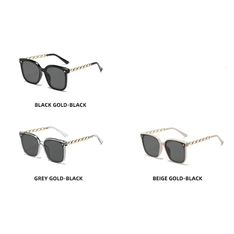 Роскошные солнцезащитные очки для женщин, высококачественная металлическая цепочка, солнцезащитный крем, УФ-излучение, модные солнцезащитные очки, уменьшающие легкость и удобство зрения