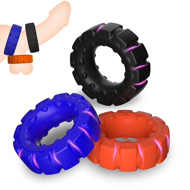 Сексуальные игрушки для взрослых для мужчин, фиксирующие кольца из жидкого силикона для пениса, имитирующие шины, для увеличения времени эрекции у пар
