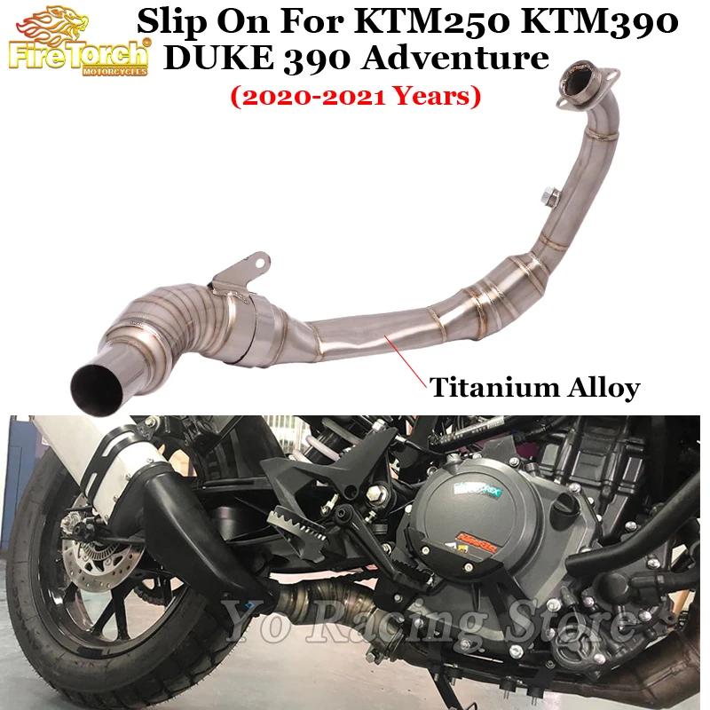 Слипоны Для KTM250 KTM390 DUKE 250 390 Adventure 2020 2021 Мотоцикл Выхлопная Труба Escape Moto Модифицированная Передняя Соединительная Труба Из Титанового Сплава