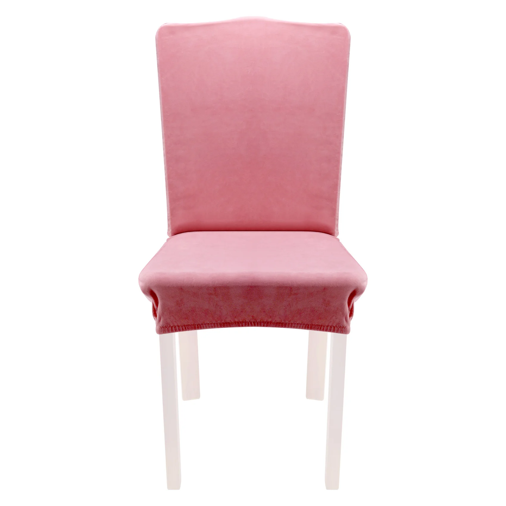 Стрейчевая бархатная ткань Fox Для столовой, свадебной кухни, дома, Короткие чехлы для сидений стульев, Розовый