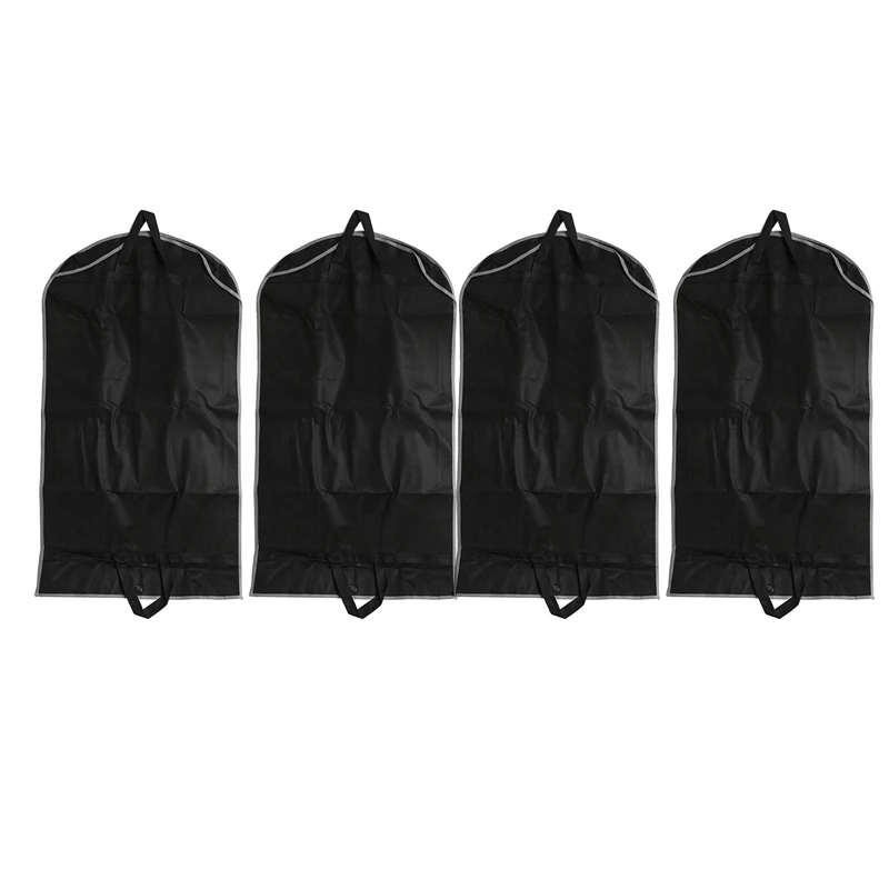 Сумки для одежды 4 упаковки 43-дюймовых сумок для одежды для хранения и путешествий из нетканого материала сумка для платья сумка для костюма с 2 большими сетчатыми карманами