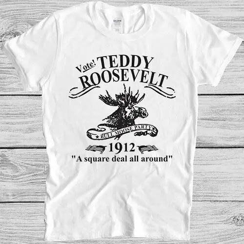 Тедди Рузвельт, Бык, Лось, вечеринка, Ретро Забавный Мем, Подарочная футболка M1224 с длинными рукавами