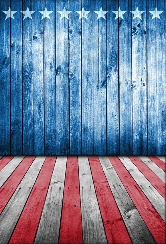 Фон для фотосъемки с Американским флагом, День Независимости, 4 июля, Фотофон, Деревянный пол, баннер, реквизит, фон для студии G-328