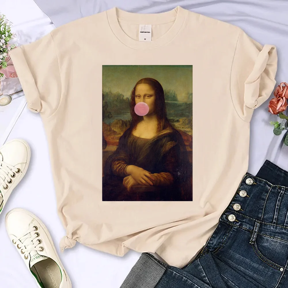 Футболка Mona Lisa женская Y2K графическая уличная футболка женская уличная одежда манга аниме одежда