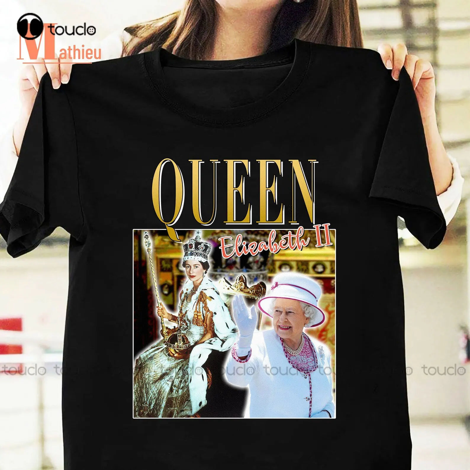 Футболка Королевы Елизаветы Ii Рубашка Королевы Соединенного Королевства Elizabeth Shirt 4Xl Мужские футболки Xs-5Xl Рождественский подарок Футболка С принтом