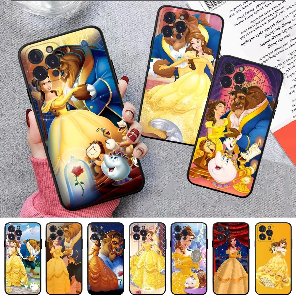 Чехол для телефона Disney Belle Princess Для iPhone 15 14 11 12 13 Mini Pro XS Max Cover 6 7 8 Plus X XR SE 2020 Funda Shell