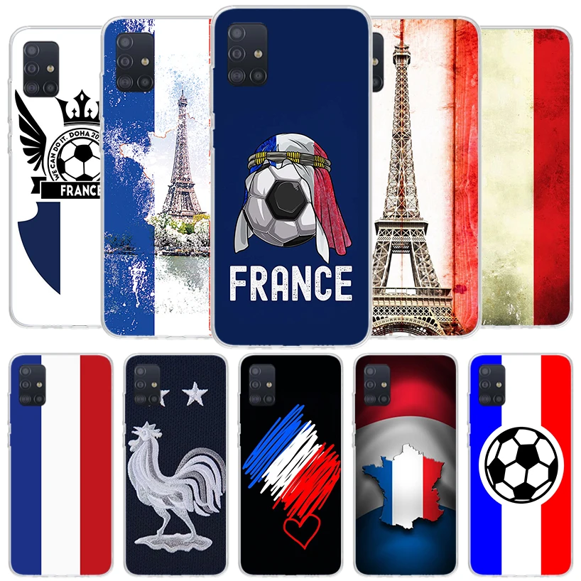 Чехол с флагом Франции для Samsung Galaxy A71 A51 A41 A31 A21S A11 A70 A50 A40 A30 A20E A10 A6 A7 A8 A9 Plus +