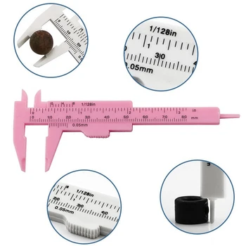 0-80 мм Пластиковый скользящий штангенциркуль с нониусом, измерительный инструмент, Двойная линейка, Толщиномер для деревообработки, Глубина  0
