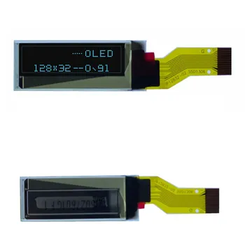0,91-дюймовый OLED-дисплей blue word с 12-контактным матричным экраном 12832, последовательный порт SSD1306, 0,91-дюймовый oled-дисплей  5